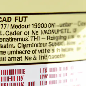 A close-up of a package of food with the nutritional facts label visible.