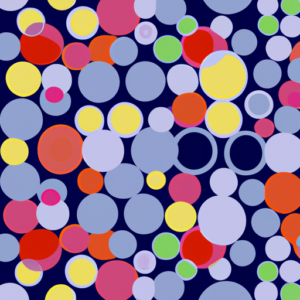 Suggestion: A colorful abstract pattern of different sized circles.